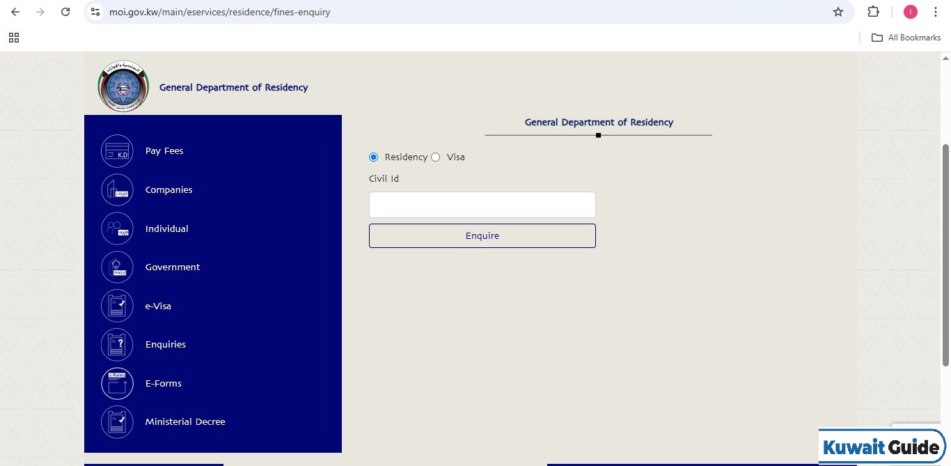 How to Pay Residency Fine in Kuwait
