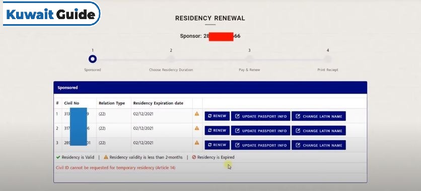 Residency Renewal Kuwait